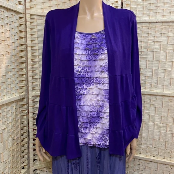 2pc Purple Top and Skirt Set - Picture 2 of 10